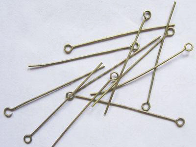 Штифт с петлёй 70*0,7мм античная бронза (Brass) (10шт.)