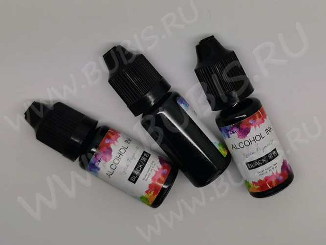 Краситель 02 Алкогольные чернила спиртовые Чёрный Black (Alcohol Ink)(10мл)