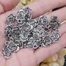 Подвеска Цветочек 09 двусторонняя Роза плоская 18*11*2мм античное серебро (литьё) Купить Подвеска Цветочек 09 двусторонняя Роза плоская 18*11*2мм античное серебро (литьё) с доставкой по России