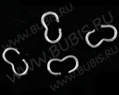 Зажимы №16 коннекторы 8*4*2мм серебристые (Iron) (10шт.)