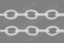 Цепочка C05 с плоским звеном 4,0*2,7мм серебристая (Brass) (50см)