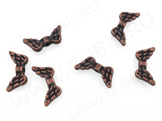 (СКИДКИ!!!) Бусина 191 Крылья 03 3D Ангела средние 15*7*3мм античная медь (литьё) (10шт.)