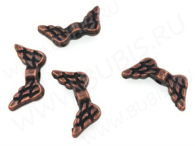 (СКИДКИ!!!) Бусина 191 Крылья 03 3D Ангела средние 15*7*3мм античная медь (литьё) (10шт.)