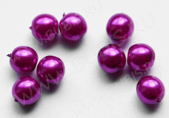 Бусина &quot;жемчуг&quot; 6мм сиреневая (стекло) (10шт.)