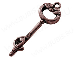 Подвеска Ключик 11 3D 37*11,5*4,5мм античная медь (литьё)