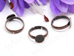 Основа (заготовка) для кольца 082 на мизинец 14мм с платформой 8мм античная медь (Brass)