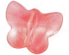 Бусина Бабочка 13 гранёная 14,5*11,5*6,5мм розово-персиковая прозрачная (акрил) (5шт.)