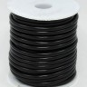 Купить Полиуретановый шнур 07 5мм ПОЛЫЙ (3мм) чёрный матовый (1м) с доставкой по России