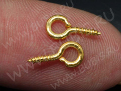 Штифт винтовой 01 толстый 10*5*1,3мм золотистый (Iron) (10шт.)