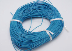Шнур кожаный 14 воловья кожа круглый 1,5мм голубо-бирюзовый (1м)