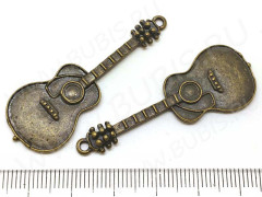 Подвеска Гитара 06 большая 50*18*3мм античная бронза (литьё)