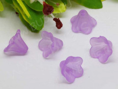 Бусина акрил Цветочек 33 чашечка матовый 14*13,5*10,5мм св.фиолетовый полупрозрачный (акрил) (5шт.)