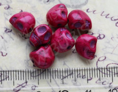 Бусина каменная Череп 02 Говлит 10*9*7,5мм вишнёвый (камни)