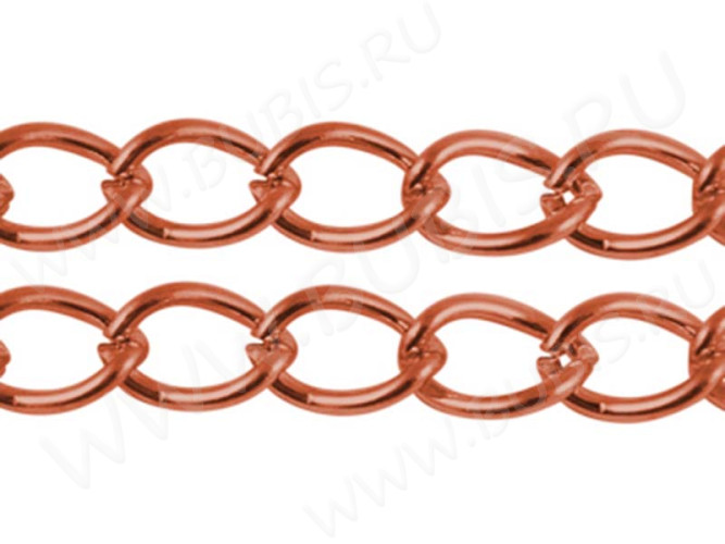 Цепочка I049 простая кручёная звено 8*6мм античная медь (Iron) (50см)