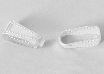 Держатель кулона 019 Скоба овальная 11*4,3*4,2мм серебристая (Brass) (20шт.)