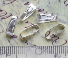 Держатель кулона 019 Скоба овальная 11*4,3*4,2мм серебристая (Brass) (20шт.)