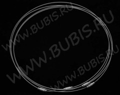 Чокер 03 из стальной проволоки с пластиковым покрытием и винтовым замочком цвет платины (45см)