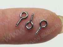 (СКИДКИ!!!) Штифт винтовой 05 толстый 8*4*1,1мм черный никель (Iron) (100шт.)