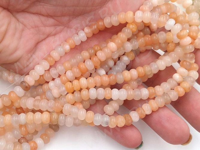 (СКИДКИ!!!) Бусина каменная Рондель 24 6,5*6,5*4мм Солнечный камень натуральный (камни) (10шт.)