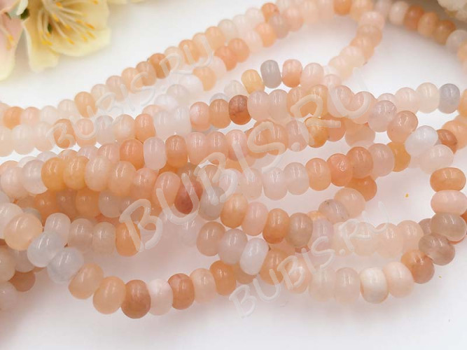 (СКИДКИ!!!) Бусина каменная Рондель 24 6,5*6,5*4мм Солнечный камень натуральный (камни) (10шт.)