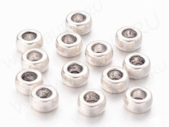 Рондели 089 Бусины колечки 6,5*6,5*3,5мм античное серебро (литьё) (10шт.)