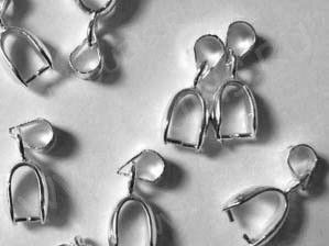 (СКИДКИ!!!) Держатель кулона 026 гладкий 20*7*4,5мм цвет платины (Brass) (10шт.)