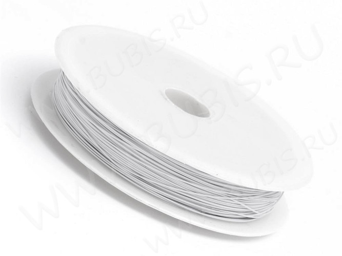 (СКИДКИ!!!) Катушка Ланки 0,8мм БЕЛОЙ (св.св.серой) (ок 18м)