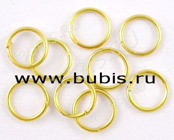 Колечки обычные 6*1мм золотистые (Iron) (100шт)