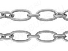 Цепочка I009 звенья 6*3мм и 3,5*2,7мм никель (Iron) (50см)