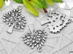 Подвеска Дерево жизни 13 29,5*23,5*1,5мм античное серебро (литьё)