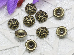 207 Шапочка пластиковая 7*7*2,8мм античная бронза (АКРИЛ) (20шт.)