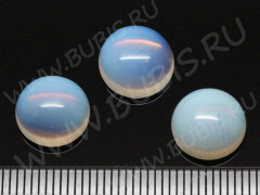 Кабошон каменный 057 Круг 10*10*5мм Лунный камень синт. (Опалит) (камни)