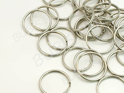 Карабин для брелка 20 Кольцо для ключей 25*25*2,4мм цвет платины (Хирургическая сталь)