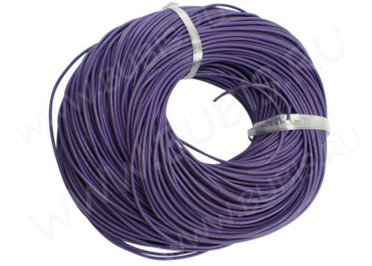 Шнур кожаный 02 воловья кожа круглый 1,5мм св.фиолетовый (1м)