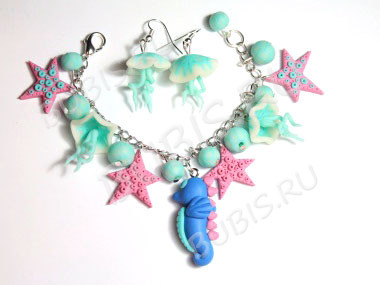 Набор полимерной глины Артефакт 7504-55-41 Морской с фурнитурой и инструкцией