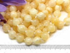 (СКИДКИ!!!) Бусина округлая 8мм Кальцит св.жёлтый (камни) (10шт.)