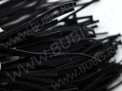 (СКИДКИ!!!) Велюровый шнур 01 плоский 3*1мм чёрный (1м) (10шт.)