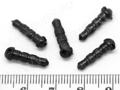 Заготовка заглушки для телефона 02 прорезиненная 16*4,5мм чёрная (пластик) (10шт.)