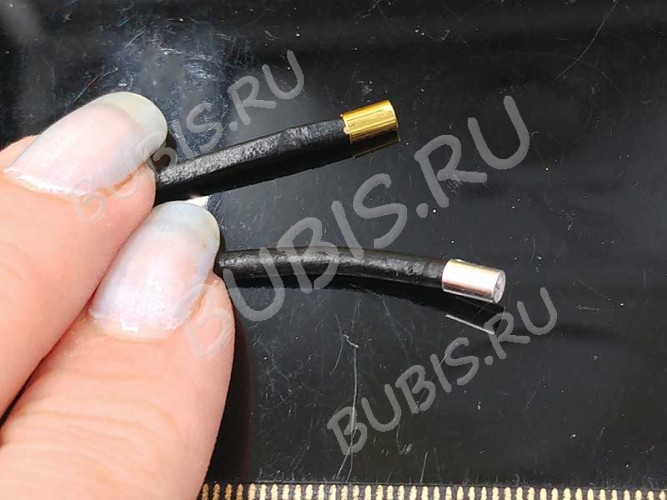 Концевик 104 без петельки для шнура до 2,4мм 5*3*3мм чёрный никель (Brass) (10шт)