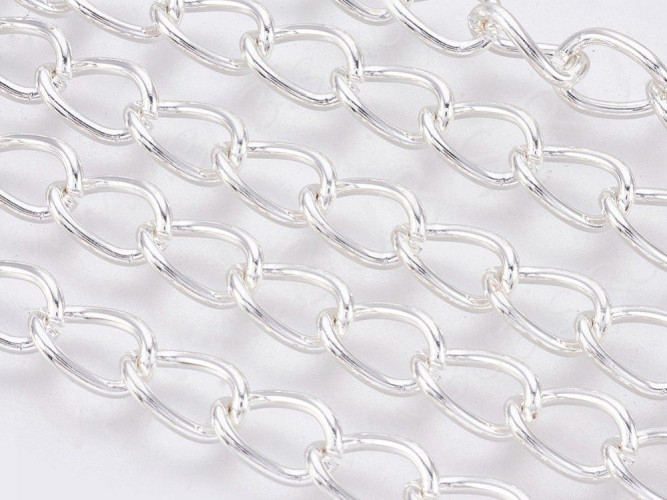 Цепочка I122 крупное звено 14,5*10мм серебристая (Iron) (50см)