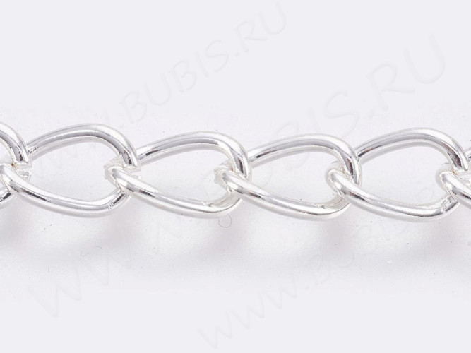 Цепочка I122 крупное звено 14,5*10мм серебристая (Iron) (50см)