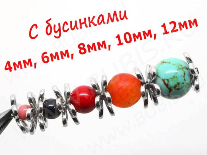 (СКИДКИ!!!) 141 Шапочка Цветочек 12*12*2,3мм античное серебро (литьё) (10шт.)