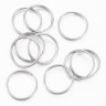 Купить Колечки двойной крутки 16мм для брелка цвет платины (Хирургическая сталь) (10шт.) с доставкой по России