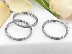 Колечки двойной крутки 16мм для брелка цвет платины (Хирургическая сталь) (10шт.)