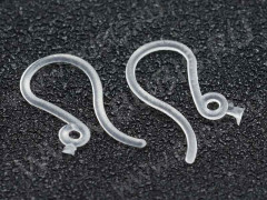 (СКИДКИ!!!) Швензы-крючки №098 пластиковые 13*7*0,7мм прозрачные (пластик) (50 пар)