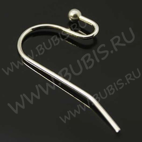 (СКИДКИ!!!) Швензы-крючки №047 с шариком 22*11*0,65мм цвет платины (Brass) (10 пар)