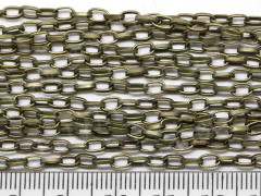 Цепочка I003 с простым плетением звено 5*3мм античная бронза (Iron) (50см)