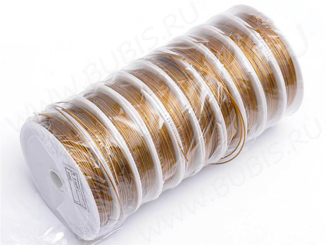 (СКИДКИ!!!) Катушка Ланки 0,8мм тёмно-золотистая (ок 18м)