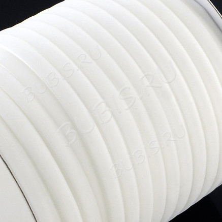 Бархатный шнур 13 плоский для чокеров 13*0,7мм белый (вельвет) (1м)