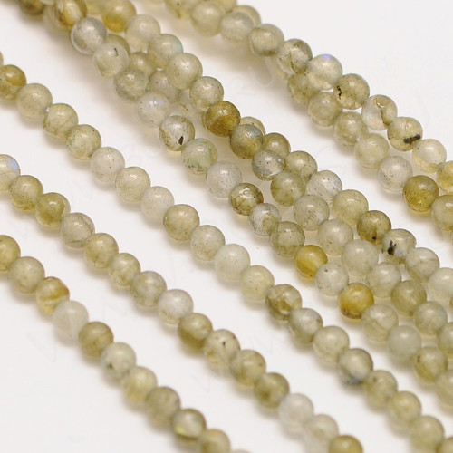 (ОПТ) Бусина округлая "каменный бисер" шарик 2мм Лабрадорит (камни) (НИТЬ)